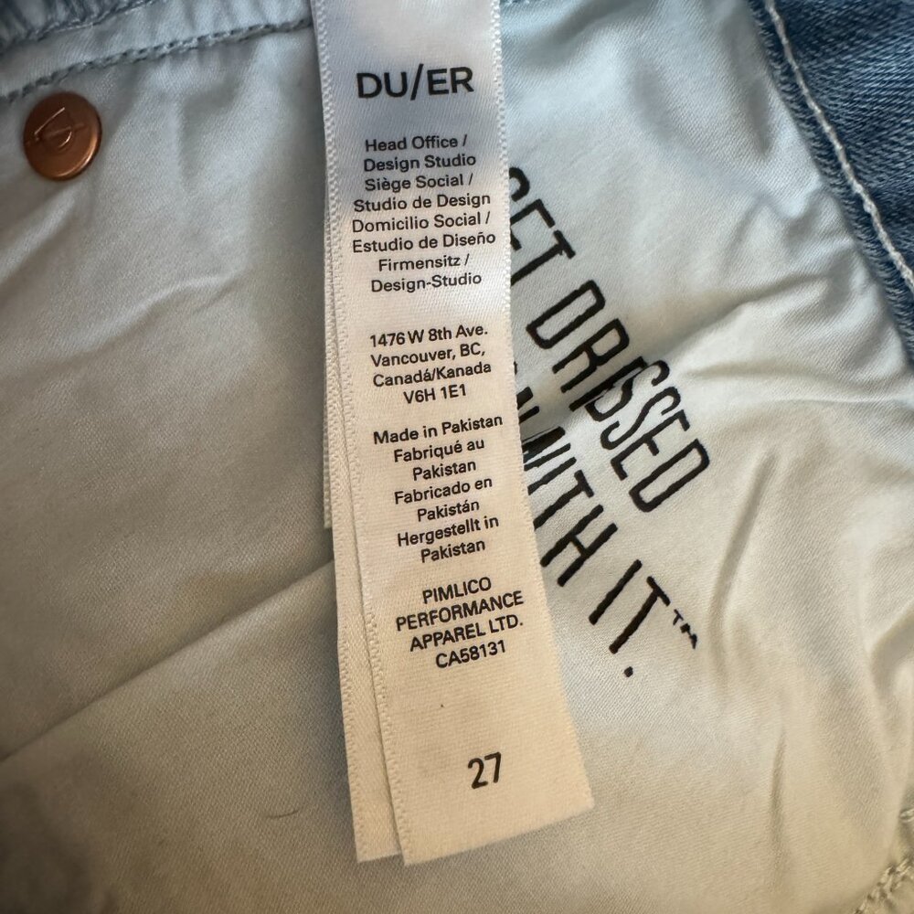 NWT DU/ER High Rise Denim Short in Light Bleach - Picture 6 of 7